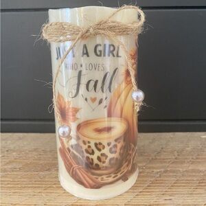 Fall Themed Decorative Candle